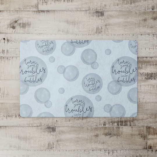 Troubles Into Bubbles Floor Mat